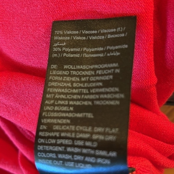 Ulla Popken SZ 28/30 plus Red open front lightweight cardigan with pockets - Picture 9 of 9